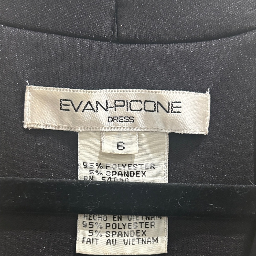 Evan Picone Black and Cream Midi Dress   JT - Picture 2 of 3